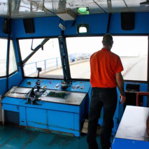 Person operating a ferry boat