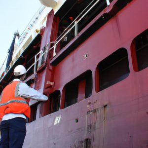 Person operating a cargo ship